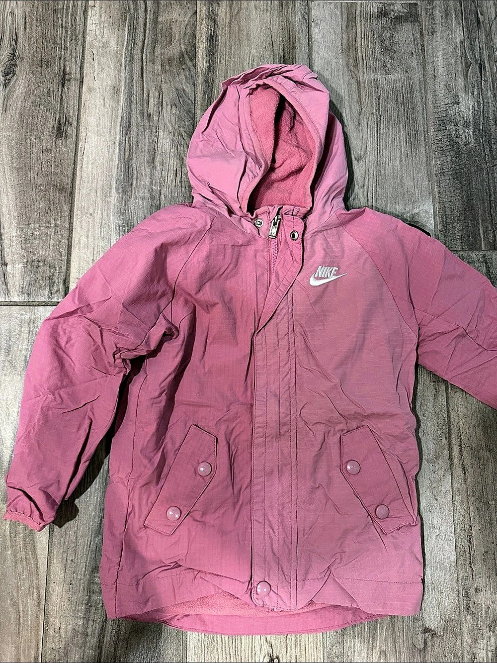 Nike Pink Hooded Puffer Jacket